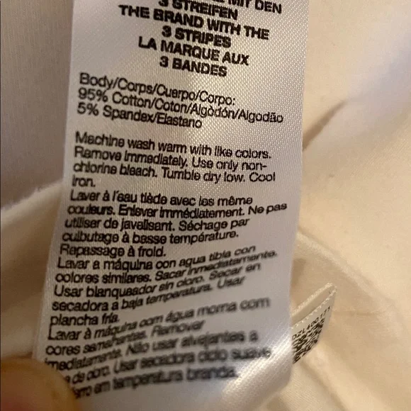 Adidas White and Turquoise V-Neck Long Sleeve Shirt, size small - Picture 5 of 5